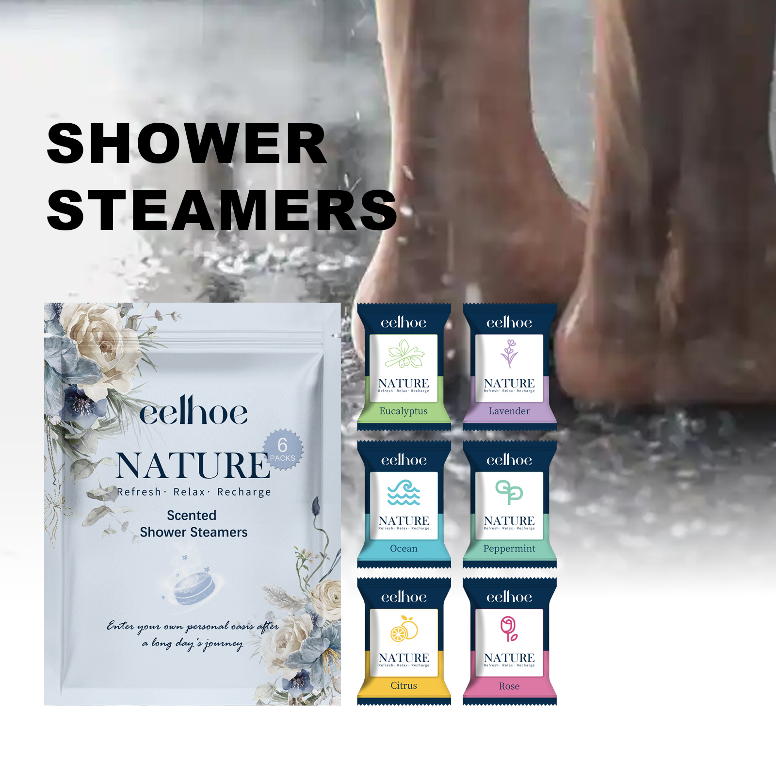 Shower Steamer Tablet - EELHOE Duschdampfer-Tablet, nährend, sauberer Schmutz, beseitigt