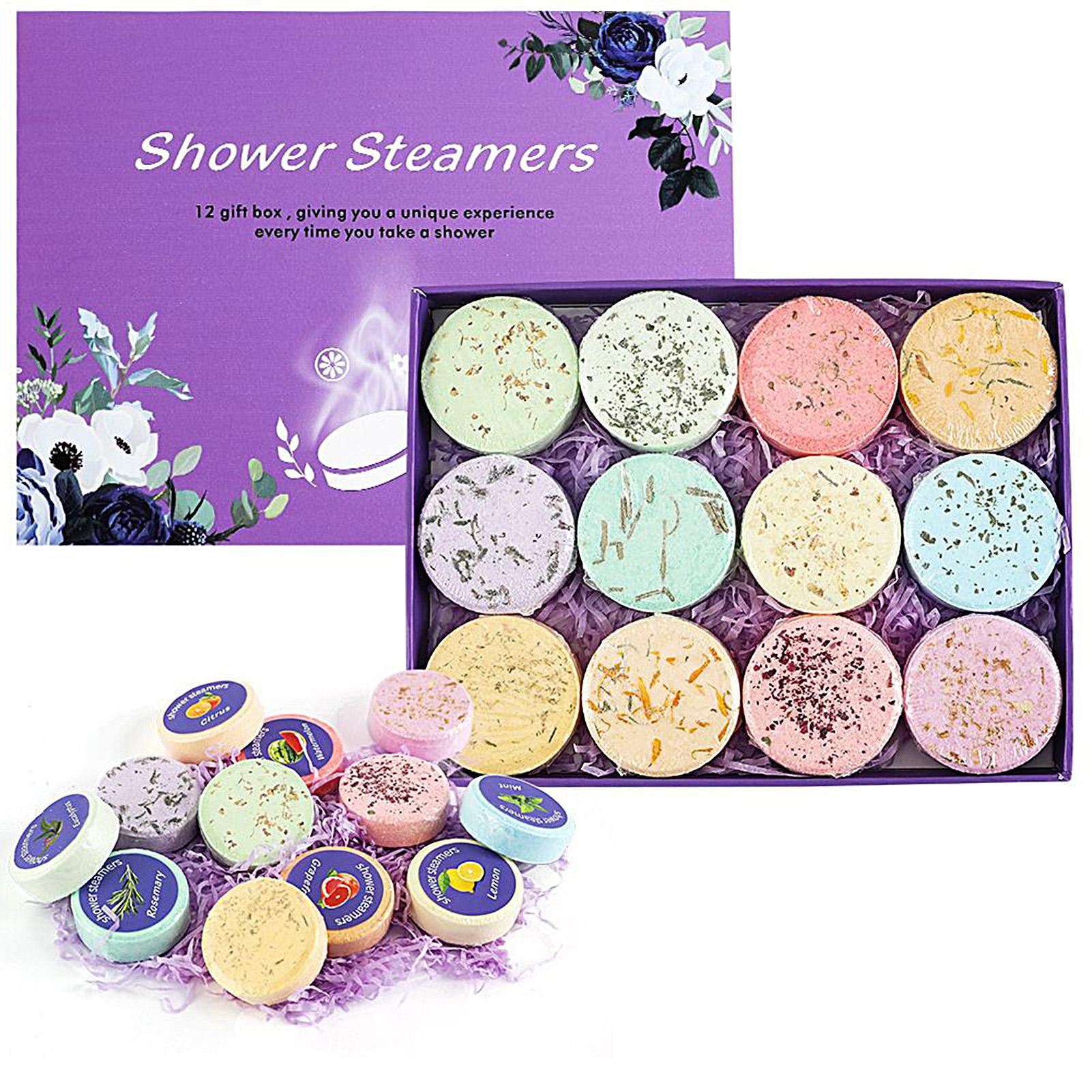 Shower Steamer Tablet - 12 Stück/Set Badewannen-Aromatherapie-Duschbomben Aromatherapie-Duschtabletten mit ätherischen